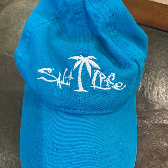 Salt Life Accessories - Salt Life Turquoise Blue Embroidered Hat